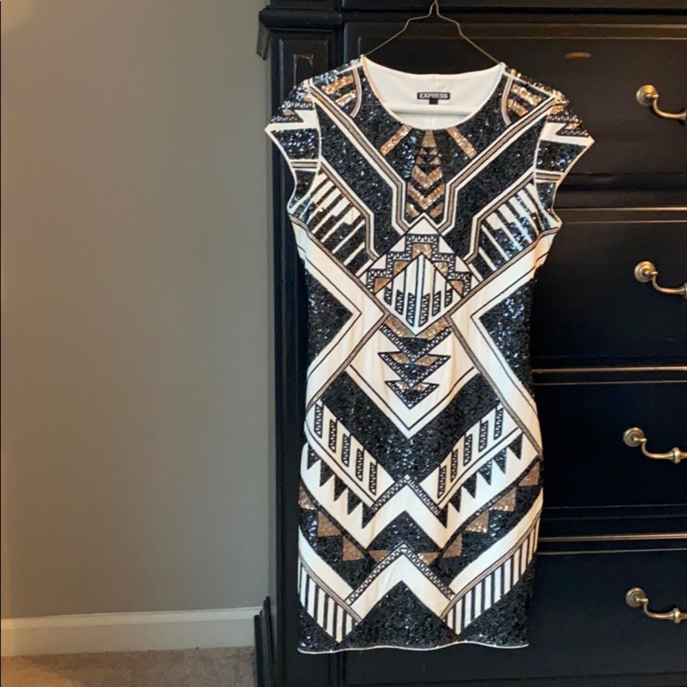 Express sequin bodycon size s